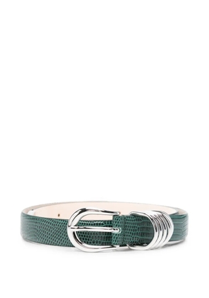 Déhanche Hollyhock lizard-effect belt - Green