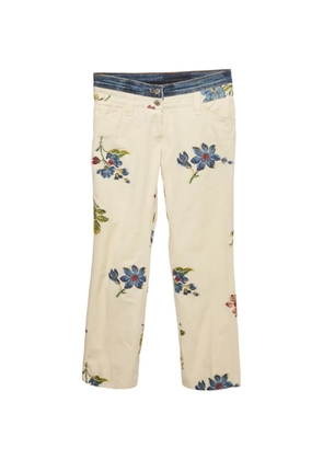 Dolce & Gabbana Pre-Owned floral-print straight-leg trousers - Neutrals