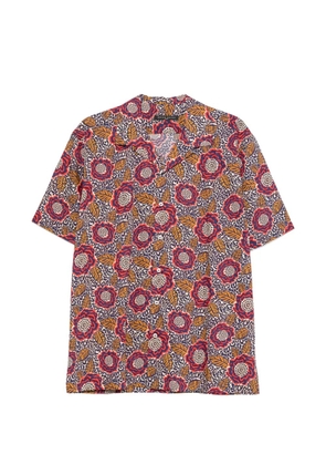 Brian Dales floral-print short-sleeve shirt - Blue