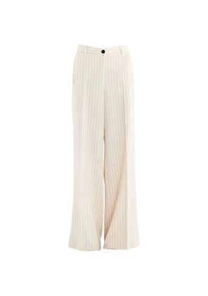 VICOLO pinstripe-pattern wide-leg trousers - Neutrals