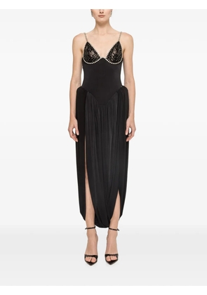 NISSA exaggerated hip midi dress - Black