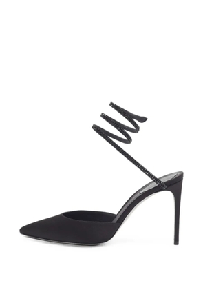 René Caovilla Cleo crystal-embellished heeled pumps - Black