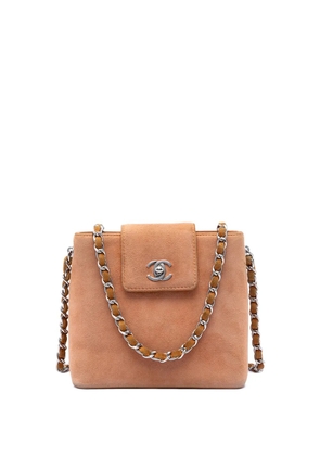CHANEL Pre-Owned 1997-1999 CC Suede crossbody bag - Brown