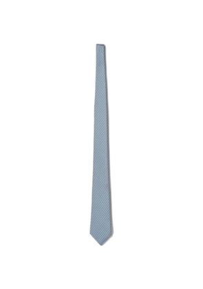 Zegna patterned silk tie - Blue