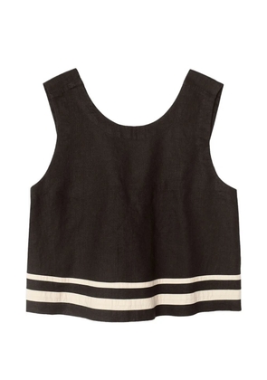 Xirena Leni striped-trim top - Black