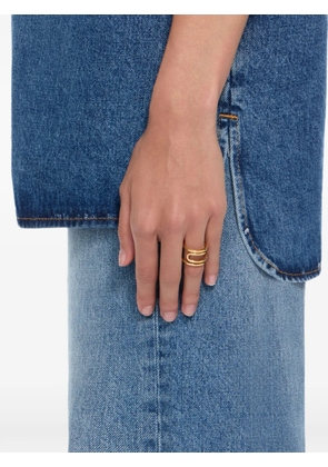 Off-White Paperclip double-band ring - Gold