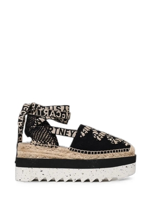 Stella McCartney Gaia logo-jacquard espadrilles - Black