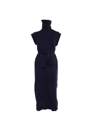 Chloé Pre-Owned belted turtleneck midi dress - Blue
