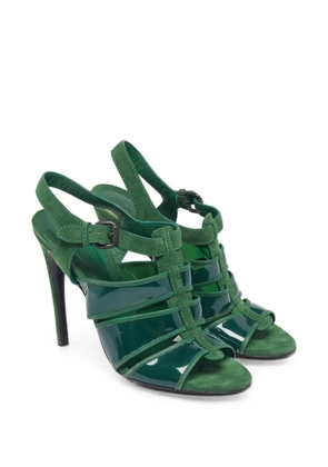 Bottega Veneta Pre-Owned strappy slingback heeled sandals - Green