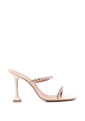 Amina Muaddi Gigi crystal-embellished sandals - Pink