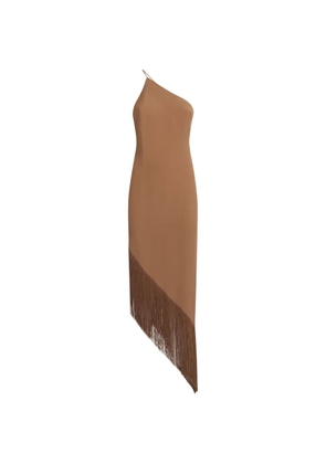 Taller Marmo Antelope fringed asymmetric dress - Brown