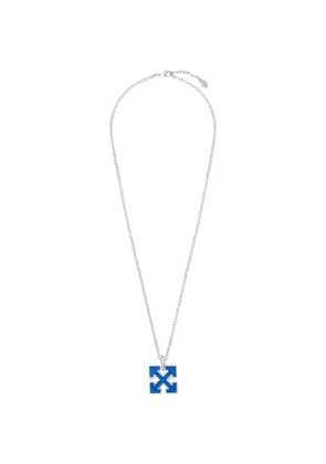 Off-White Enamel Arrow necklace - Silver