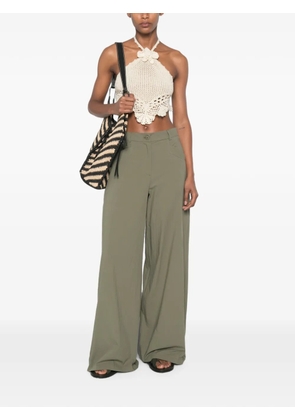 MOUTAKI belt-loop wide-leg palazzo pants - Green
