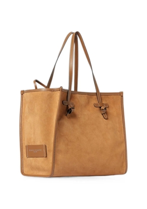GIANNI CHIARINI 32 Miss Marcella suede shoulder bag - Brown
