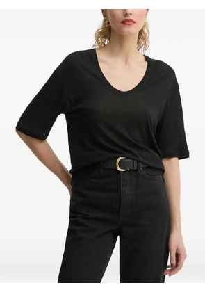 By Malene Birger Amaringa V-neck short-sleeve T-shirt - Black