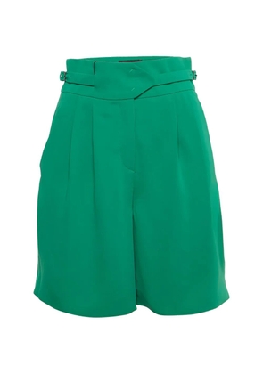 Emporio Armani Pre-Owned pleated crepe shorts - Green