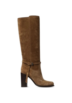Brunello Cucinelli buckle-detail suede boots - Brown