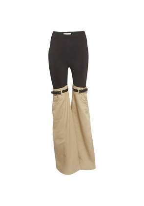 Coperni wide-leg panelled trousers - Neutrals