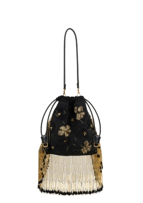 ETRO small suede Kalispera bag with embroidery and beads - Black