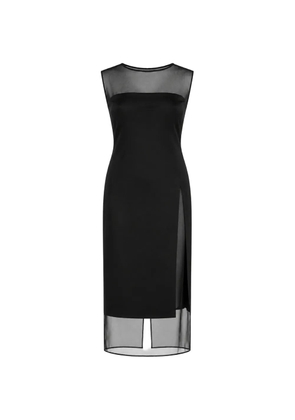 Esse Portia sheer-panel dress - Black