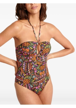 BANANA MOON abstract-print swimsuit - Black