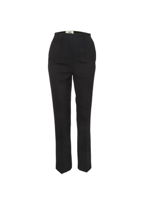 Fendi Pre-Owned gabardine high-waisted trousers - Black
