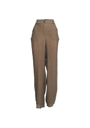 Giorgio Armani Pre-Owned wide-leg chiffon trousers - Grey