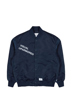 WTAPS logo-printed bomber jacket - Blue