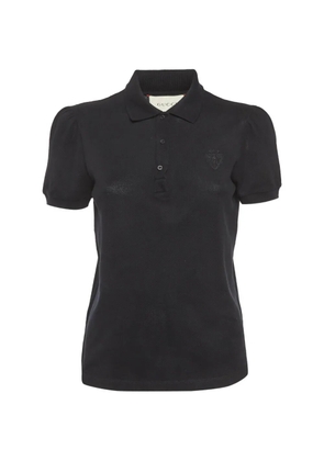 Gucci Pre-Owned logo-embroidered polo top - Black