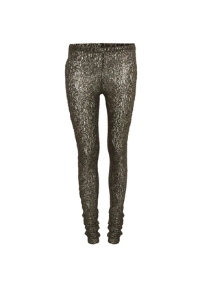 Just Cavalli Vintage laced straight-leg trousers - Silver