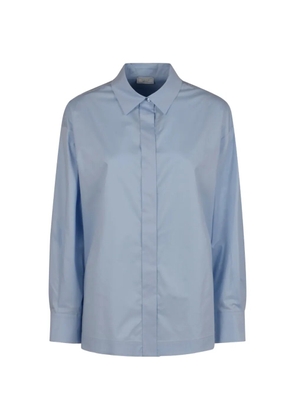 Peserico polo-collar plain shirt - Blue