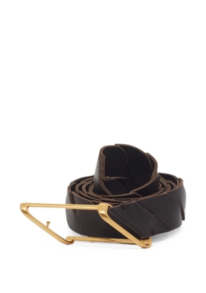 Bottega Veneta Pre-Owned Intrecciato leather buckle belt - Brown