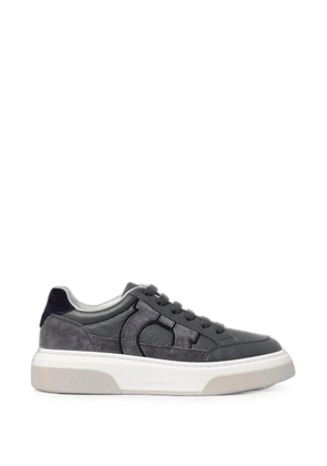 Ferragamo Gancini panelled leather sneakers - Grey