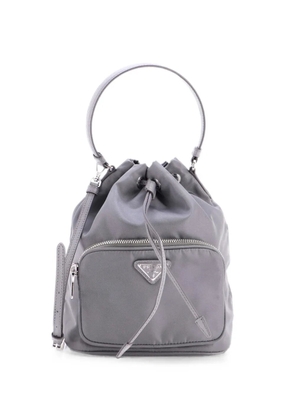 Prada Pre-Owned Drawstring Re-Nylon Small bucket bag - Grey