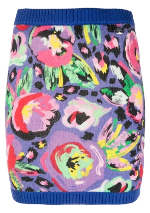 Chiara Ferragni jacquard fitted skirt - Blue
