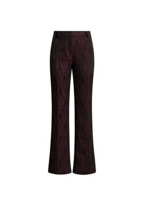 ETRO jacquard trousers with floral medallion motif - Red