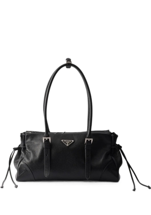 Prada Bonnie medium antiqued leather tote bag - Black