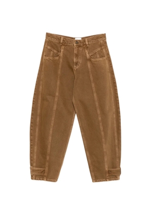 ISABEL MARANT Leja seam-detail tapered jeans - Brown