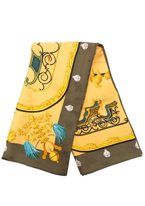 Hermès Pre-Owned 1980-2000 Plumes et Grelots Silk Scarf 90 scarves - Yellow