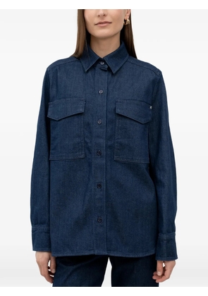BOSS button-up chest-pocket denim jacket - Blue