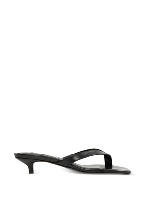 TOTEME leather square-toe sandals - Black