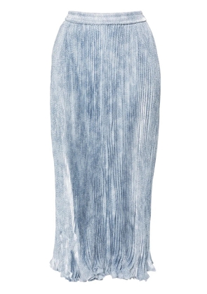 Michael Michael Kors floral-print pleated midi skirt - Blue