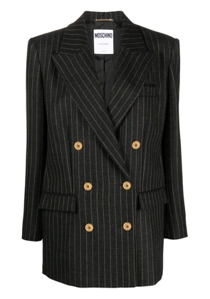 Moschino pinstripe wool double-breasted blazer - Grey