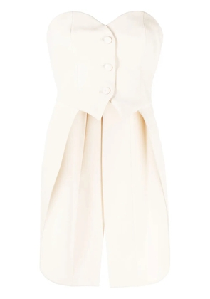 Moschino asymmetric virgin-wool top - Neutrals