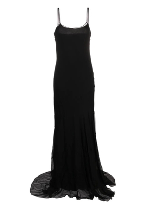 Moschino chiffon sleeveless maxi dress - Black