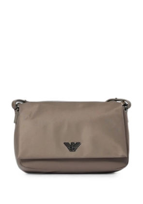 Emporio Armani logo-plaque shoulder bag - Neutrals