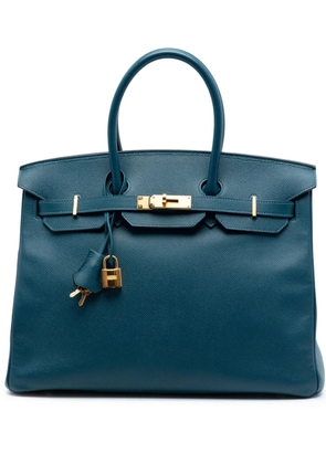 Hermès Pre-Owned 2015 Togo Birkin Retourne 35 handbag - Blue