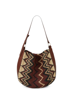 Ba&Sh Arya zigzag-pattern shoulder bag - Brown