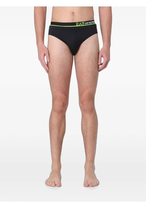 Ea7 Emporio Armani logo-waistband swim briefs - Black