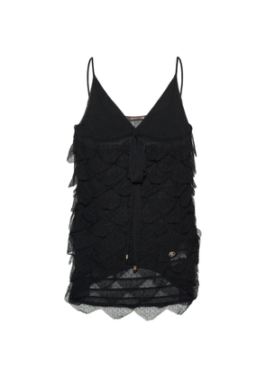 Roberto Cavalli Vintage lace frill-detail top - Black
